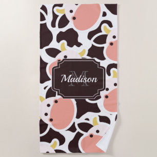 Cute Cow Pattern Beach Towel