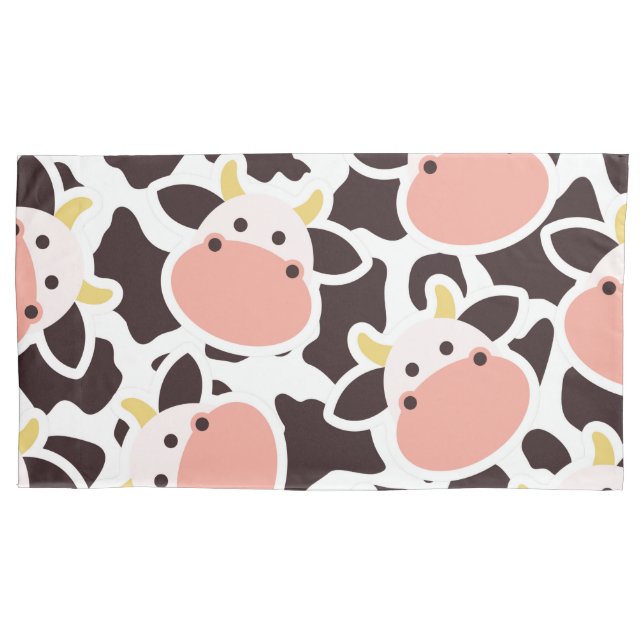 Cute Cow Pattern Pillowcase (Front)