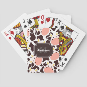Cute Cow Pattern Playing Cards