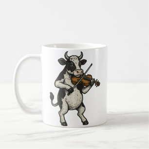Cute Cow Playing Violin Cows Musician Music Coffee Mug