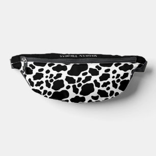Cute cow print add name  fanny pack