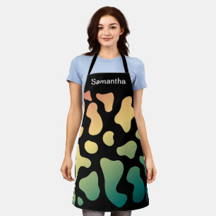 Cute Cow Print Colourful Custom Apron