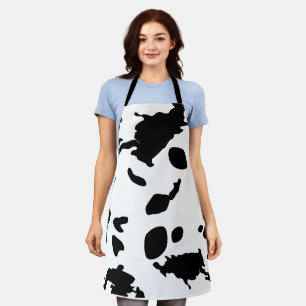 Cute Cow Print Watercolor Apron