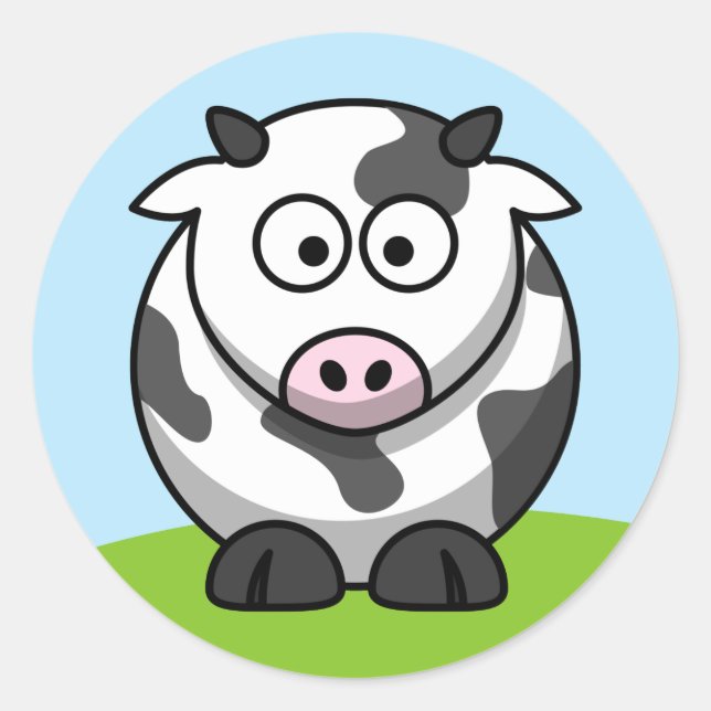 Cute Cow Sticker (Front)