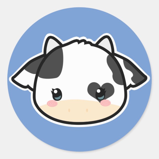 Cute Cow Sticker (Front)