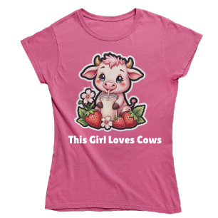 Cute Cow & Strawberries T-Shirt