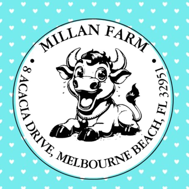 Cute Cow theme Self-inking Stamp (Add a touch of joy to every project with our Cute Cow theme Self-inking Stamp)