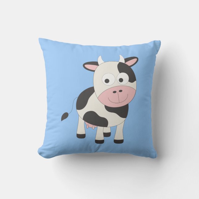 Cute cow throw pillow (Front)