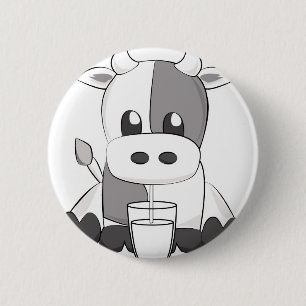 Cute cow - Vaquinha fofa 2 Inch Round Button