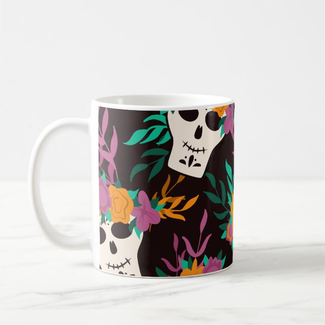 Cute Cow: Vintage Childish Pattern Coffee Mug (Left)