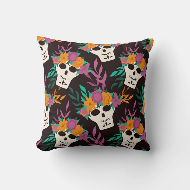 Cute Cow: Vintage Childish Pattern Throw Pillow (Front)