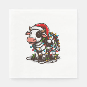 Cute Cow Xmas Kids Teen Girl Boy  Napkin