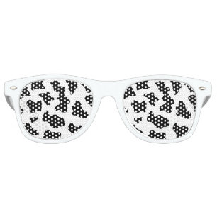 cute cowboy black and white farm cow print retro sunglasses