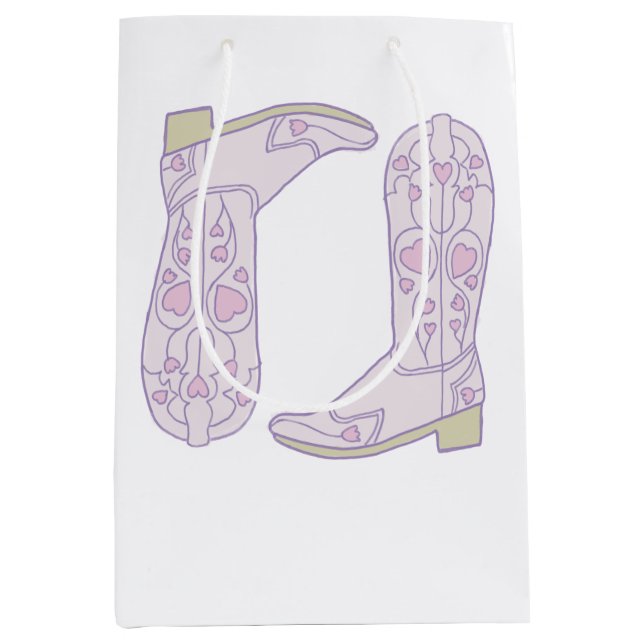 Cute Cowboy Boots Medium Gift Bag (Front)