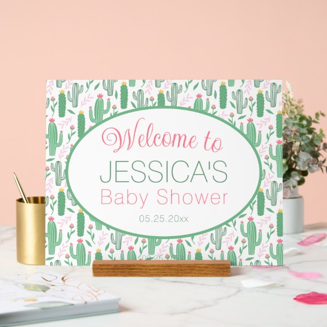 Cute Cowboy Cactus Baby shower Floral Bienvenue (Mariage)