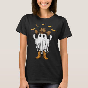 Cute Cowboy Ghost Sheriff Peace Funny Halloween Me T-Shirt
