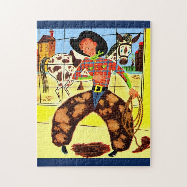 cute cowboy jigsaw puzzle (Vertical)