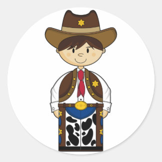 Cute Cowboy Sheriff Sticker