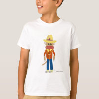 Cute Cowboy Sockmonkey Cartoon Character