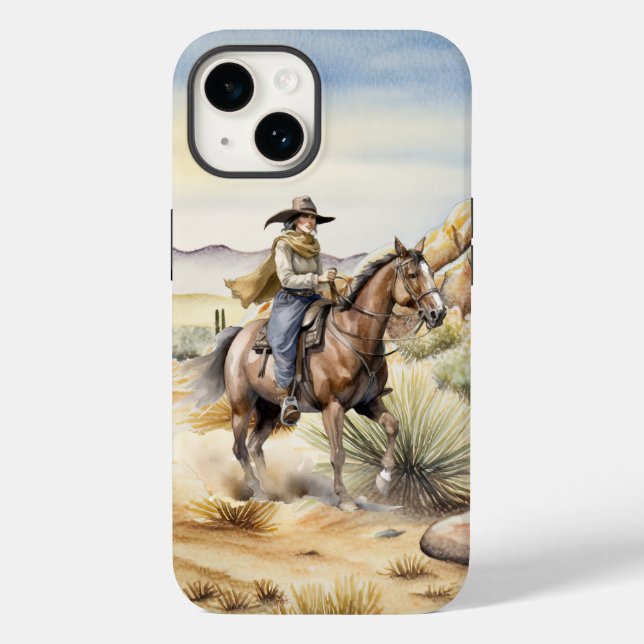 cute cowgirl lovers desert  Case-Mate iPhone case (Back)