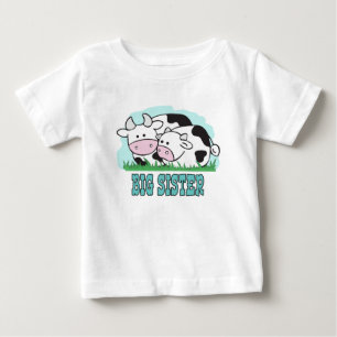 Cute Cows Big Sister Baby T-Shirt