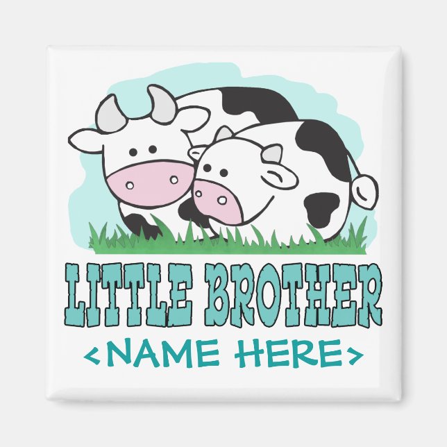 Cute Cows Little Brother Magnet (Front)