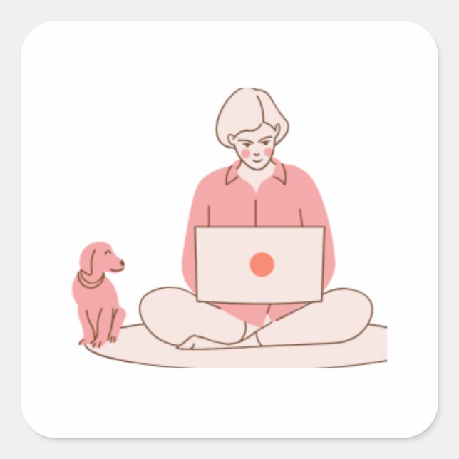 Cute Cozy Aesthetic Girl Sticker (Devant)