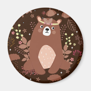 Cute Cozy Bear Magnet