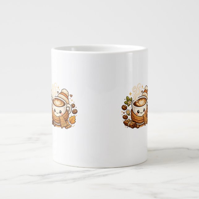 Cute Cozy Cappuccino Coffee Mug  (Front)