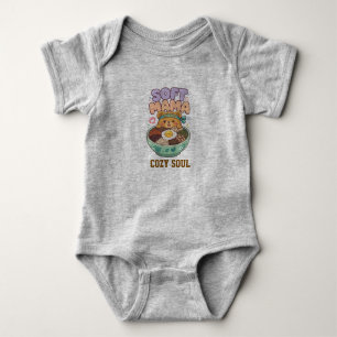 Cute Cozy Comfort Food Illustration Baby Bodysuit