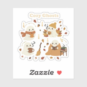 Cute Cozy Ghosts Autumn Fall Halloween Kawaii Spoo