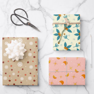 Cute & Cozy Gift Wrapping Paper - Designs Set 4