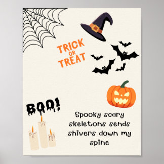 🎃👻Cute & Cozy Halloween Poster 