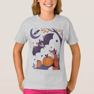 Cute & Cozy Halloween Tumblers with Smiling Bats, T-Shirt