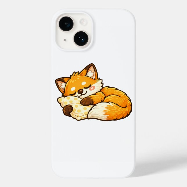 Cute Cozy Sleeping Fox Case-Mate iPhone Case (Back)