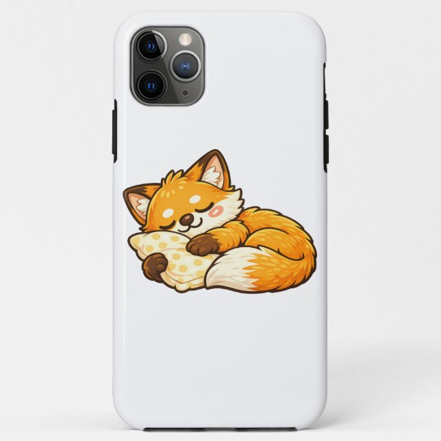 Cute Cozy Sleeping Fox Case-Mate iPhone Case (Back)