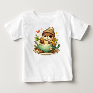 Cute Cozy Sloth Coffee Lover T-Shirt