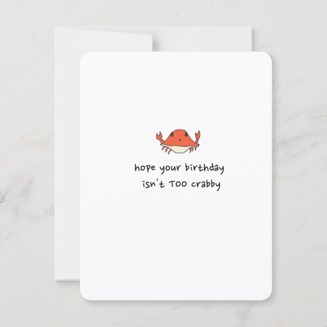 Cute Crab Birthday Card (Front)