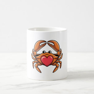  Cute Crab Heart for Cancer Sign Lovers Coffee Mug