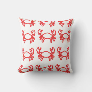 Cute Crab Pattern Throw Pillow