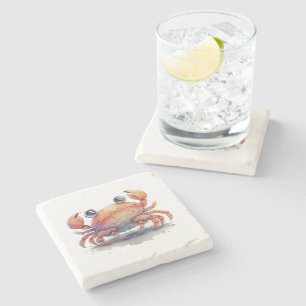Cute Crab Stone Coaster