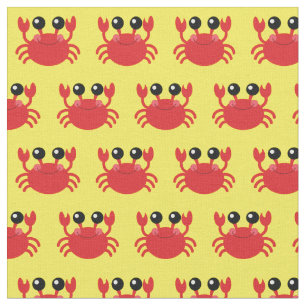 Cute Crabs Kids Beach Animals Fabric