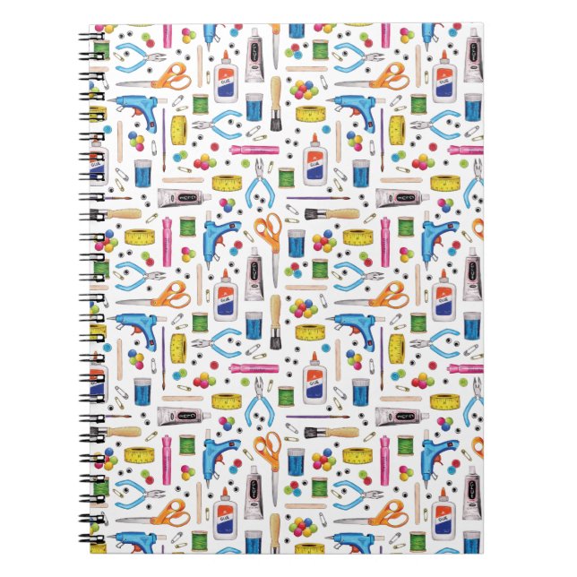 Cute Craft Supplies Notebook (Front)