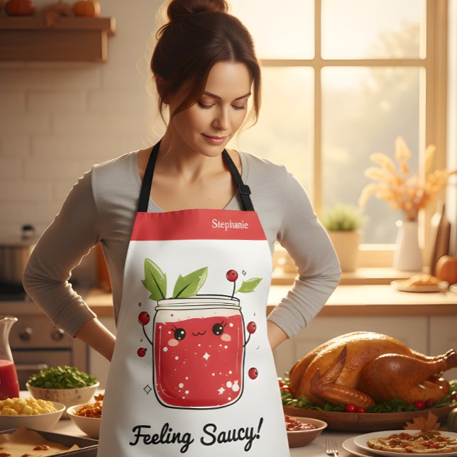 Cute Cranberry Sauce – Funny Kawaii Cooking  Apron (Creator Uploaded)
