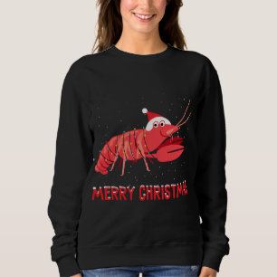 Cute crawfish Christmas Tree Lights Sweatshirt