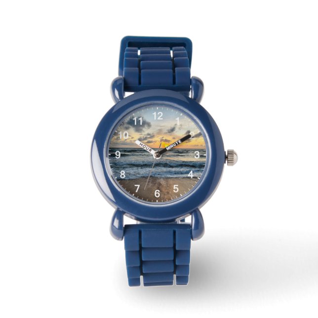 Cute Crayon Teacher Custom Classroom nursery Watch (Front)
