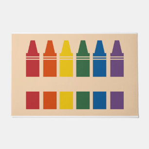 Cute Crayons Doormat, Back To School Gift Doormat