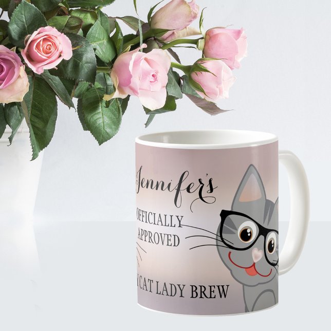 Cute Crazy Cat Lady Personalized Mug (Creator Uploaded)