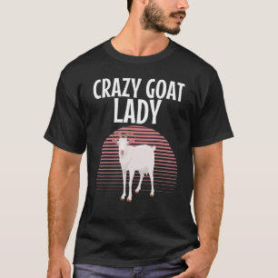Cute Crazy Goat Lady For Girls Women Goat Whispere T-Shirt