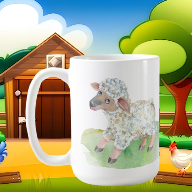 cute crazy sheep lady  coffee mug (Creator Uploaded)